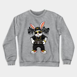 Hip Hop Easter Bunny Dark Graffiti by gnarly Crewneck Sweatshirt